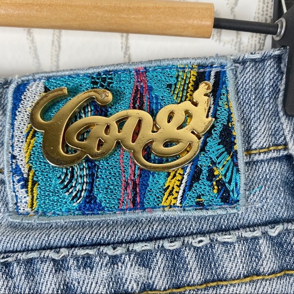 COOGI Vintage Light Wash Embroidered Pocket Distressed Straight Jeans 5/6 - Picture 8 of 15